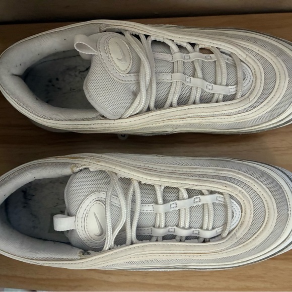 Nike Air Max 97 Triple White Metallic Silver 921522-104 Size 8.5 No Box - Picture 7 of 8